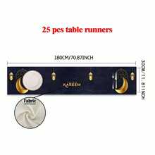 1/4/6件装中东节日系列金色新月镂空灯笼几何图案装饰餐垫，亚麻印花桌布/餐巾垫，适用于派对、厨房、餐厅装饰，可水洗 - 彩色 - 查看 18