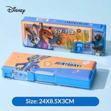 Disney Zootopia Quicksand Pencil Case, Large Capacity Student Stationery Box, Multifunctional Double-Layer Pencil Box - Single Piece - View 4