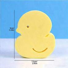 3/1pc Soft & Elastic Duck-Shaped Children's Bath Sponge: Thick, Gentle, High Elasticity, Better Grip - For Skin Exfoliation And Smooth Skin - Individually Packaged
