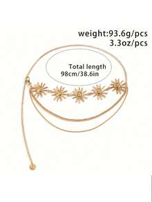 多功能日月魔法腰带：金链与银饰的组合，在各种服装场景中营造出复古氛围，从白色沙滩裙到艺术画廊里的黑色连衣裙。 - 彩色 - 查看 4