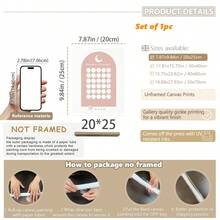 1pc Canvas Wall Art - Floral Eid Countdown Printable Calendar, Ramadan Decor Planner, Pink Islamic Kids Gift Wall Hanging Home Decor Baby Goods – Framed Nursery Wall Art Perfect For Playroom Decor Nursery Decor, Daycare Decor, Preschool Decor Boy's Room Decor Girl's Bedroom Decor Kids' Room Decor - Multicolor - View 15