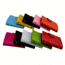 24 Slots Card Holder Bag Simple Solid Color Pocket Case Credit ID Card Organizer For Men And Women Leather Card Holder Travel Must-Haves For Women Wallet Mini Wallet Purse Wallet Card Wallet Money Wallet Small Wallet Cute Wallet - Multicolor - View 2