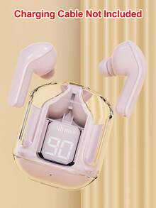 STSEarConect 一对透明真无线立体声耳机，带LED电量显示，Type-C充电盒，兼容所有智能手机，适用于游戏、音乐、户外/商务场合，成人适用，内置电容式麦克风，可充电锂离子电池 - 彩色 - 查看 14