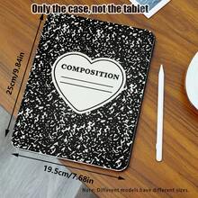 Heart 1pc PU Leather Case With Stand, Pen Slot, 720 Degree Rotating Holder, Auto Sleep/Wake Function, Compatible With Honor Pad 8/9/10, Honor GT 11.5inch/X7/X8A/X9/X8Pro/X9Pro/V9/V8 Pro, Matepad 11 Inch 2023/2022, Matepad 11.5 (2026), Redmi, OPPO, VIVO, Apple IPad 10th Generation/IPad 11 2025 (A16), And More - Multicolor - View 3