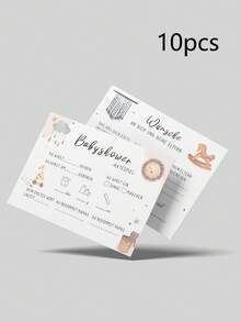 10张宝宝性别揭晓派对游戏卡片，宝宝性别揭晓游戏卡，宝宝性别猜谜游戏卡 - 彩色 - 查看 8