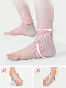 Unisex Sports Ankle Support Compression Sleeve - Multicolor - View 3