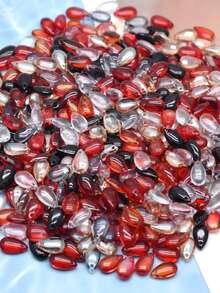 60Pcs/Bag Red Black Color Drop Glass Beads For Jewelry Making DIY Accessories - Red and Black Series - View 5