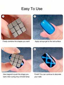 这款最新款猫眼磁铁是一款创意十足的多功能磁性工具。适用于3D猫眼美甲、指甲护理和指甲磁性贴片等用途。 - 彩色 - 查看 5