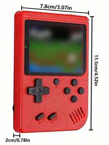 1pc Retro Handheld Game Console, Portable Mini Game Player, 1020mAh Pocket Gaming Device - Red - View 4