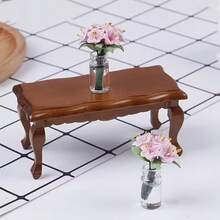 彎曲咖啡桌迷你家具模型，波浪表面茶几，娃娃屋家具，迷你逼真茶几，適用於娃娃屋裝飾與客廳佈置，桌面擺飾，DIY微縮場景裝飾，攝影道具 - 彩色 - 查看 5