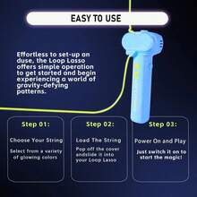 SKYQITIAN Luminous Rope Launcher, A Handheld Electric Toy For Cats And Dogs, A Parent-Child Game, And A Stress-Relieving Rope Pusher. - màu xanh lá - Xem 5