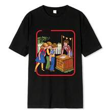 Horror Comic Series Sell Your Soul Economics For Children Men Tshirts T Shirts Loose Cotton Tee Clothing Street T-Shirt 42821 - 黑色 - 查看 1