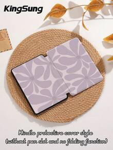 Kingsung 简约撞色花卉图案平板电脑保护套，兼容 iPad 9.7/10.2/10.5/10.9/12.9/Pro 11（第十代）、Galaxy Tab S6 Lite 10.4、Kindle Paperwhite（第十二代，2024 年）、Kindle（第十一代，2022 年）、Kobo Clara Colour，柔软防震，智能支架/自动唤醒/睡眠功能 - 彩色 - 查看 10