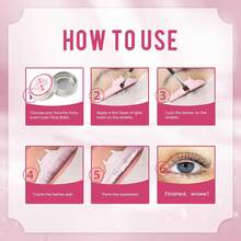 3pcs Eyelash Lifting Tool Set, Includes Solid Eyelash Lifting Glue And Eyelash Lifting Wand With Brush, No Glue Needed For Lifting Eyelashes And Eyebrows Shaping. Integrated Eyelash Curling Pad And Tool Brush To Speed Up Eyelash Curling. - Clear - View 10