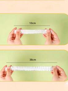 200pcs Disposable Plastic Wrap Covers, Elastic Rim Reusable Bowl Covers - White - View 8