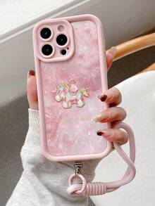 扎染马图案镂空玛瑙石纹理手机壳，兼容 14、14 Pro、14 Pro Max、13、13 Pro、13 Pro Max、11、11 Pro Max、12、12 Pro、12 Pro Max、XR、XS、15、15 Pro、15 Pro Max、16、16 Pro、16 Pro Max、17、17 Pro、17 Air、17 Pro Max、Galaxy S24、A04、A12、A13、A14、A23、A24、A32、A33、A51、A52、A53、A54、A72、S20 FE、Redmi 9、Redmi 9A - 彩色 - 查看 1