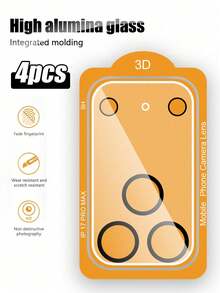 4片/套镜头保护膜，兼容 11/12/13/14/15/16/16 Plus/16 Pro/16 Max/17/17 Air/17 Pro/17 Max，高清，防刮。 - 彩色 - 查看 1