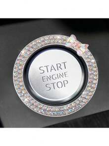1 件闪亮汽车发动机点火旋钮环，领结设计，汽车启动环贴纸，通用车辆启动按钮盖，适用于卡车、SUV - A - 查看 11