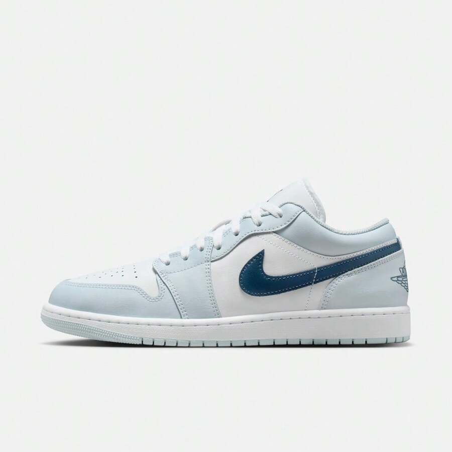 Men's Air Jordan 1 Low Basketball Shoes, Style: 553558-400 - White - View 1