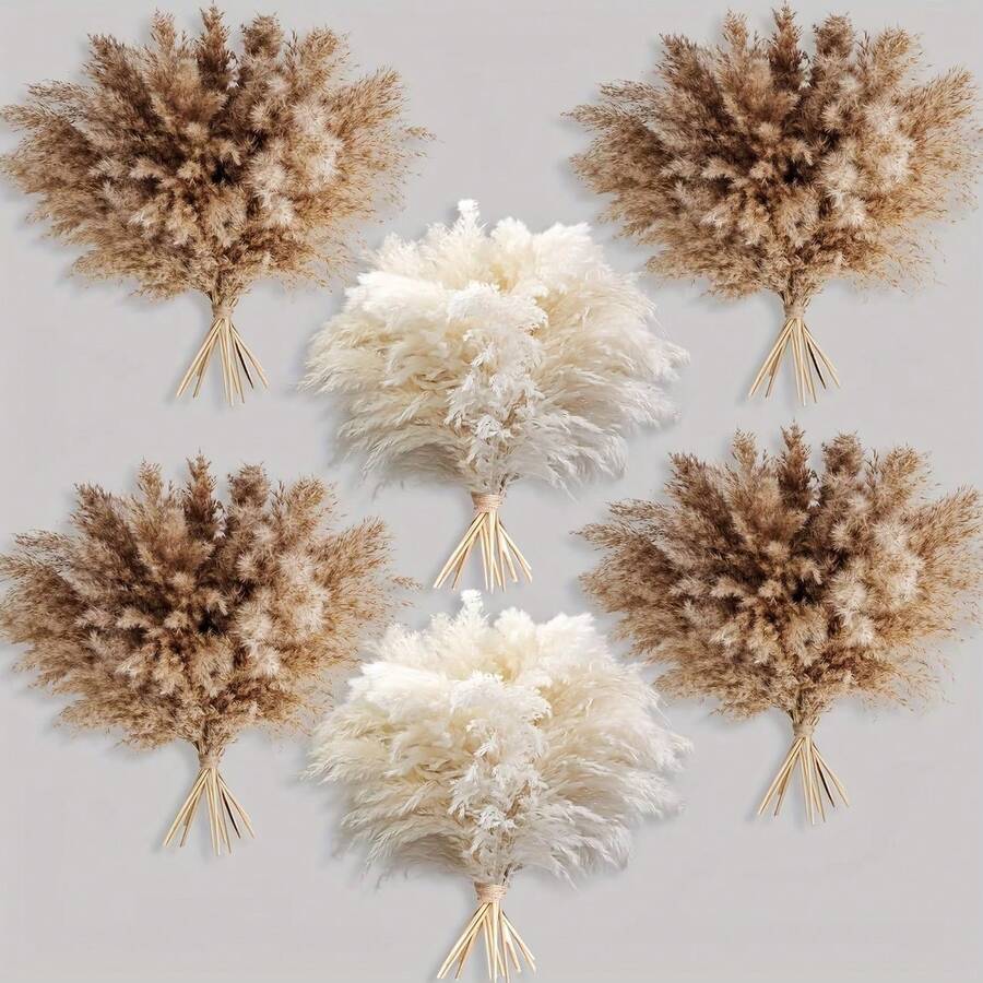 10/20 cành cỏ lau nhân tạo màu trắng để trang trí, bó cỏ lau giả mini 17,3 inch, cỏ lau hai màu, phong cách Boho, trang trí hoa phòng, lấp đầy bình hoa, trang trí vòng hoa, trang trí phòng ngủ, đám cưới Boho, trang trí cây cảnh, trang trí sàn nhà.