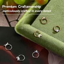 16G Opal Septum Rings CZ, 316L Surgical Steel Septum Jewelry, Nose Rings Hoops Clicker, Helix Tragus Rook Daith Piercings For Women Men Silver/Gold 8 Mm - Ngọc Opal Bạc Tím - Xem 7