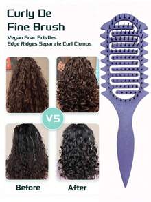 Lightweight Curly Hair Brush – Vent Design For Fast Drying, Curl Defining & Gentle Styling, Great For Summer, Travel & Everyday Use - Mint Green - View 3