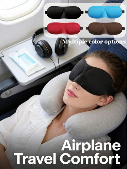 3D Contoured Sleep Mask - Extremely Comfortable Eye Mask, Helps Achieve Deep Sleep, Essential For Travel - Blackout, Adjustable Fit, Lightweight 3D Eye Mask, Ensures Peaceful Sleep - Soft Blackout Eye Mask, Helps You Relax Body And Mind During Sleep, Extremely Comfortable