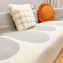 YOKNETIG Funda de Sofá Chenille de Doble CaraFunda Reversible Chenille Mejorada Washable Anti-Slip Multifuncional Sofa Cover para Mascotas All Seasons Gris 180X260cm/70.8X102. 4in - gris - Ver 3