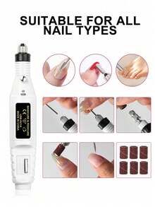 LIMEGIRL Manicure Tool Kit, Includes LED UV Nail Lamp, Gel Polish Dryer, Electric Nail Drill, Nail File, Manicure & Pedicure Set - Salon-Grade Home Experience - Multicolor - View 2