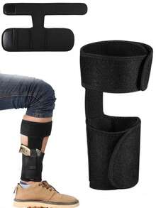 Universal Concealed Leg And Ankle Holster - Adjustable Downward Leg Handgun Holder With Dual-Hand Operation, Quick-Release Retention, And Detachable Magazine Pouch; Elastic Non-Slip Strap, Discreet Concealment, Waist/Leg Adjustable Size; Fits Compact To Full-Size Handguns; Suitable For Daily Carry, Hunting, Tactical Training, Shooting Range, Security, Airsoft, Hiking Outdoor, And Valentine's Day Gift - Multicolor - View 11