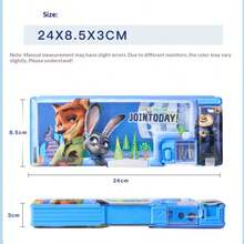 Disney Zootopia Quicksand Pencil Case, Large Capacity Student Stationery Box, Multifunctional Double-Layer Pencil Box - Single Piece - View 5