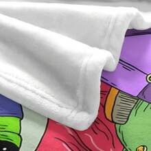 Soft Cartoon Blanket Comfortable Multi Function Plush Throw Cozy Bedding Essentials For Home Sofa Bedroom Gift - 彩色 - 查看 9