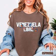 Camiseta venezolana, camiseta de , camiseta unisex de libertad, camiseta  Libre, regalo para - Blanco y negro(no personalizable) - Ver 5