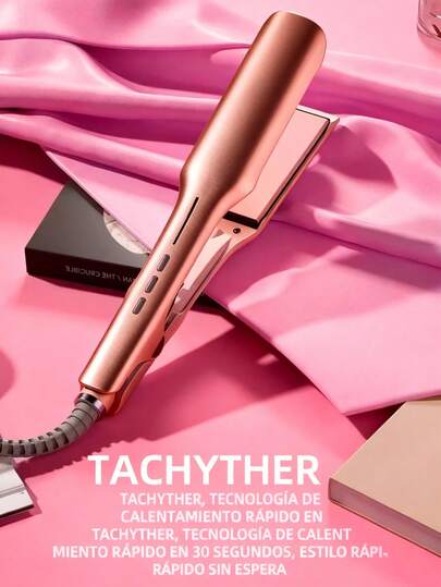 Plancha de pelo mejorada y ampliada: alisado y cuidado capilar eficientes, todo en uno, con control de temperatura y calentamiento rápido. Aparato de peluquería y acondicionamiento de calidad profesional, perfecto para regalar en Año Nuevo y San Valentín.