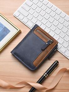 New Men's Short Zipper Wallet, Multi-Card Slots Large Capacity Card Holder Portable,Fathers Day Gifts - Multicolor - View 14
