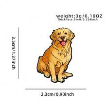 Broșă emailată Golden Retriever, broșe decorative la modă, ornamente, rever, geantă, insigne, bijuterii, cadouri - Multicolor - Vizualizare 2