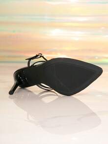 Women's Sexy One-Strap Open Toe Stiletto High Heel Sandals - Black - View 7