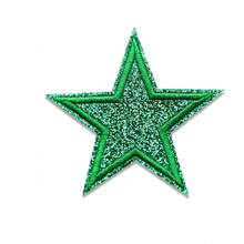 4pcs Shiny Silver Star Embroidered Patches, Iron-On/Sew-On, Suitable For Jackets, T-Shirts, Hats, Backpacks, Jeans, DIY Fashion Apparel Accessories - Multicolor - View 11