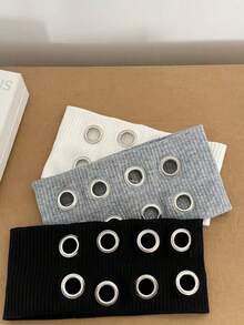 2件套时尚朋克风哥特式发带，女士发饰，柔软防滑弹力镂空沙滩/度假发带，弹力瑜伽运动发带，多功能日常佩戴冬季保暖吸汗发带 - 彩色 - 查看 6