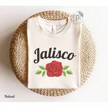 Camisa Jalisco, Jalisco México, Sudadera Mexicana, Regalos para Mujeres Mexicanas Ropa Para Mujer Guadalajara México Mexicana AF Novia Mexicana - Blanco y negro(no personalizable) - Ver 2