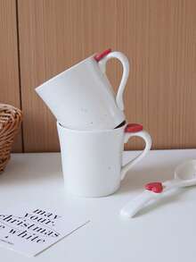 1 Stück minimalistischer, herzförmiger Keramikbecher, kunstvoll gefertigter dreidimensionaler Herzmuster-Kaffeebecher, elegant und visuell ansprechend, geeignet für Heimdekoration, Geschirr, ideal für Kaffeehäuser und Restaurants als Latte-Art-Becher, perfekt als Geschenk, Paar-Set oder festliche Dekoration - Verschiedenfarbig - Übersicht 5