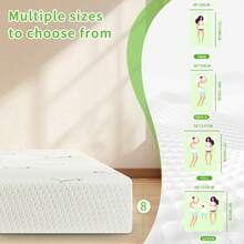 5" 6" 8" Twin TwinXL Full Queen Size Mattress,Gel Memory Foam Mattress With Breathable Soft Bamboo Fabric Cover In A Box,CertiPUR-US Certified - 白色 - 查看 8