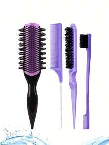1/2/3/4/5/6/11/12 Pcs Hair Brush With Hair Styling Comb Set, New Edition Nine-Row Comb, Edge Groove Design On Both Sides, Enhances Curls Definition & Separation, Wet And Dry Eight-Claw Comb, (6.8 OZ / 200 ML)Multi-Functional Small High-Pressure Continuous Spray Water Replenishing Travel Makeup Bottle - Multicolor - View 3