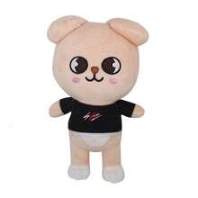 Cute Style Star Idol Plush Doll, Cute Cartoon Animal Stuffed Toy With Black Shirt, Fan Collection Gift, Valentine's Day Gift - 彩色 - 查看 10