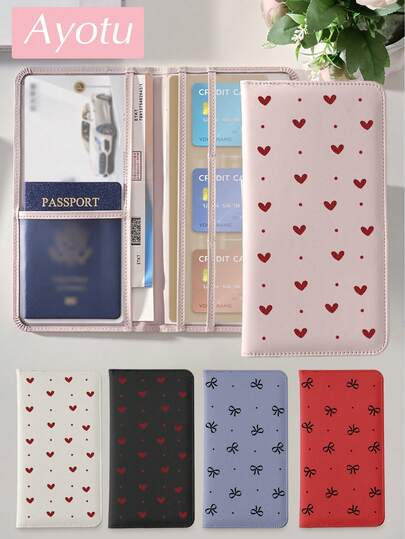 Ayotu Organizador de documentos para visera de coche con diseño de lazo con forma de corazón - Adecuado para guardar documentos importantes, licencia de conducir, pasaporte, tarjetas, accesorios de automóvil y otros artículos. Esta caja de almacenamiento unisex es un regalo ideal para propietarios de automóviles, camiones, motocicletas y remolques, también es excelente para regalos de Navidad, cumpleaños o Año Nuevo