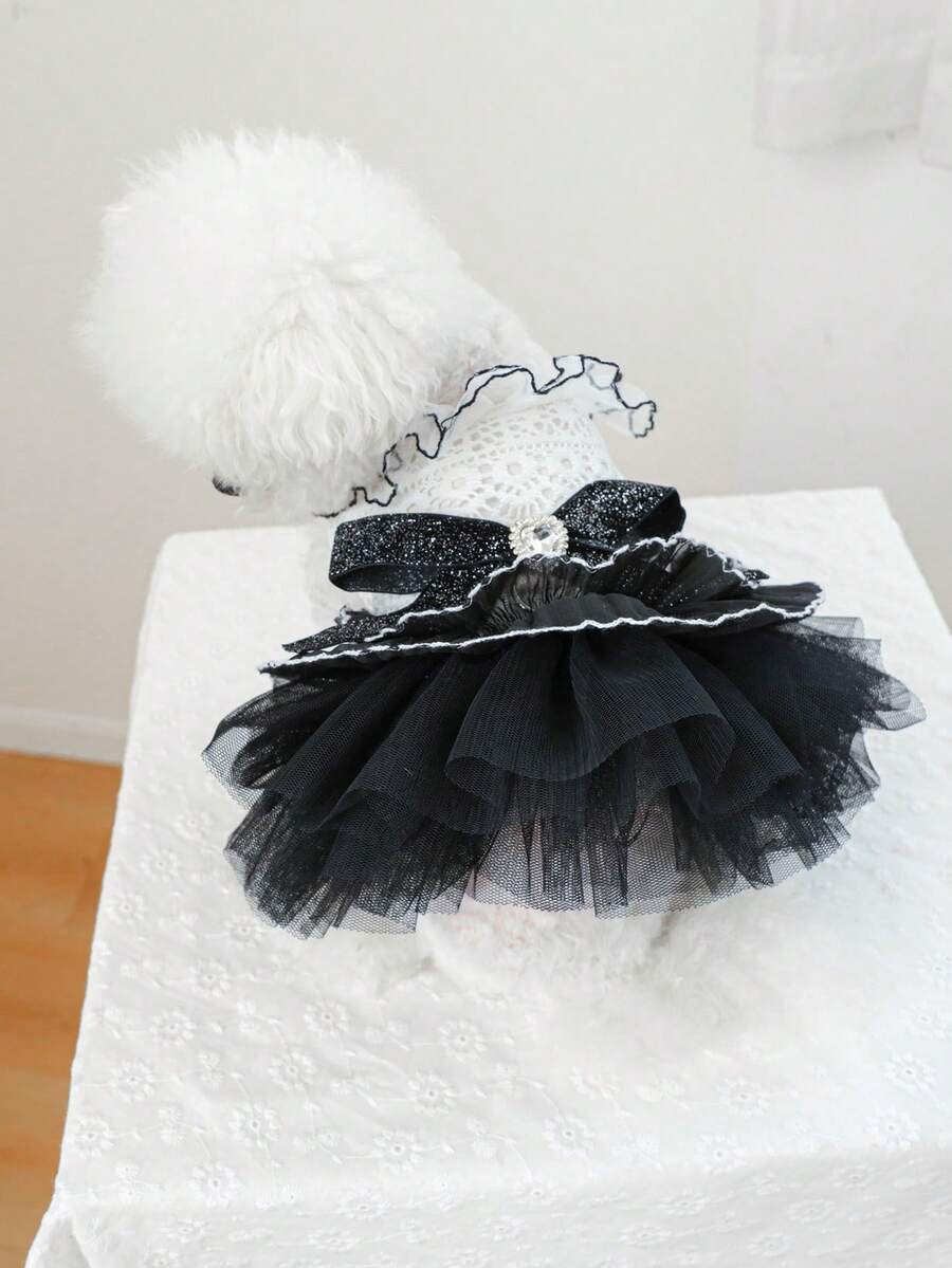 1件宠物服装，小型犬/猫服装，贵宾犬、泰迪犬、休闲犬、时尚犬、可爱犬、浪漫犬、婚纱系列，款式19 - 彩色 - 查看 1