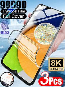 Película protectora de pantalla de hidrogel, 3 piezas, ultra clara, antiexplosión y antiarañazos, compatible con Xiaomi 15t 14t 13t Poco C75 C65 C85 14c 15C 13c A4 A5 4G/5G Note 13 14, Galaxy A57 A37 A27 A56 A55 A36 A35 A16 A26 A17 A07 S26 S25 S23 S22 Ultra S24 FE, película suave, no de vidrio, regalo de primavera - transparente - Ver 89