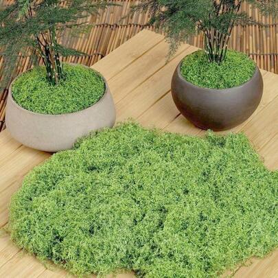30g Artificial Moss String , Fake Moss, Faux Moss For Plants Indoor, Artificial Moss For Indoor Plants, Green Moss For Plants Indoor Art Landscape, Gardening Decor, Crafts Moss For DIY Decorative Moss Table Centerpieces Decor Fairy Garden Floral Wedding,Freely Shaped Available