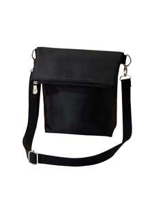 Casual Flip-Top Messenger Bag, Business Commute Crossbody Bag, Travel Lightweight Large Capacity Tote Handbag For Men - Black - View 6