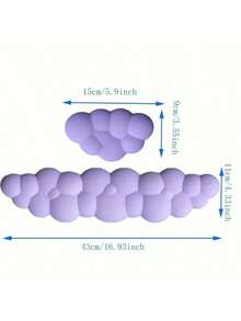 2pcs/Set Cloud Keyboard Wrist Rest Kit, Including Non-Slip Base Cloud Wrist Rest, Desk Phone Mat, Flower Coaster, PU Leather Keyboard Wrist Pad With Ergonomic Memory Foam, Suitable For Computer, Laptop, Office, Gaming, White - Multicolor - View 8